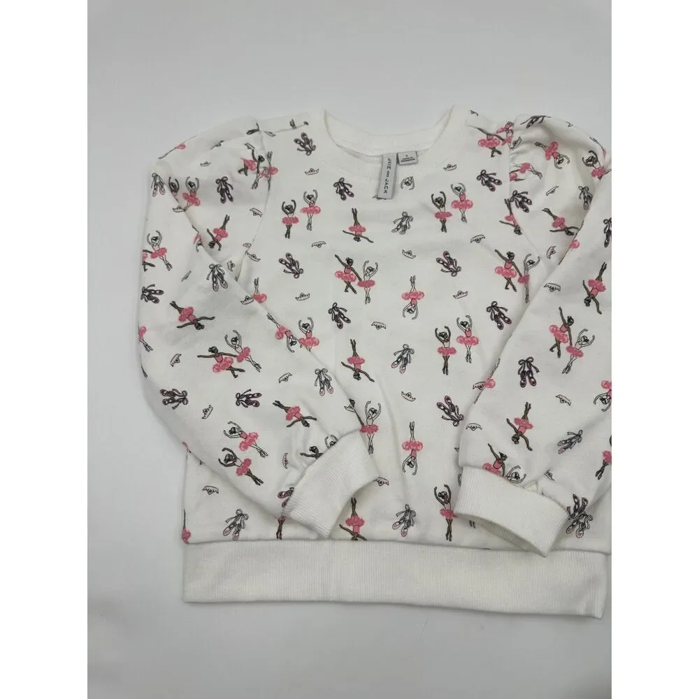Janie and Jack Kids Set of Two Pants & Top Sz S Crew Neck Long Sleeve Ballerina